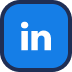 LinkedIn logo in blue background
